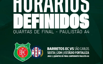 Barretos enfrenta o Grêmio Sãocarlense nas quartas de final do Paulista A4
